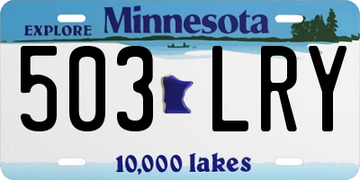 MN license plate 503LRY