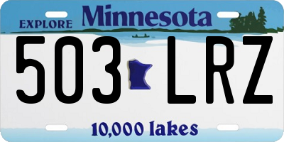 MN license plate 503LRZ