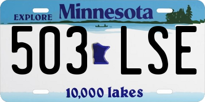MN license plate 503LSE