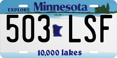 MN license plate 503LSF