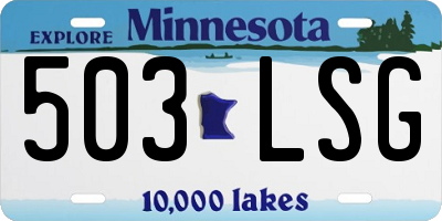 MN license plate 503LSG