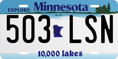 MN license plate 503LSN