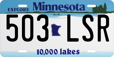 MN license plate 503LSR