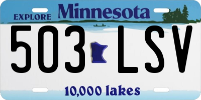 MN license plate 503LSV