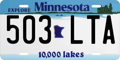 MN license plate 503LTA
