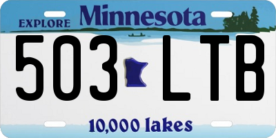 MN license plate 503LTB