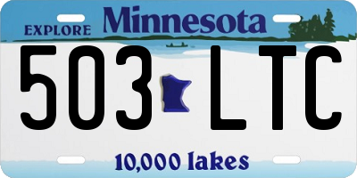 MN license plate 503LTC