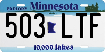 MN license plate 503LTF