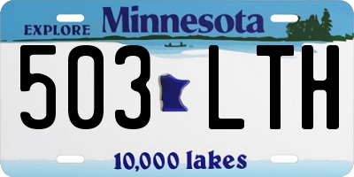 MN license plate 503LTH