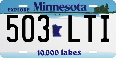 MN license plate 503LTI