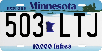 MN license plate 503LTJ