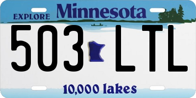 MN license plate 503LTL