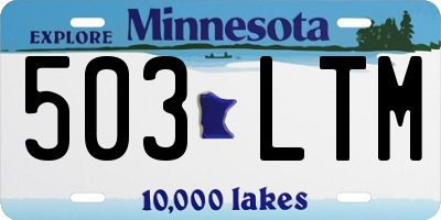 MN license plate 503LTM