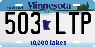 MN license plate 503LTP