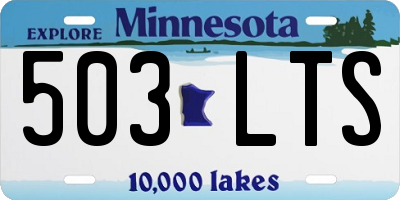 MN license plate 503LTS