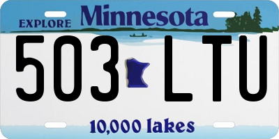 MN license plate 503LTU