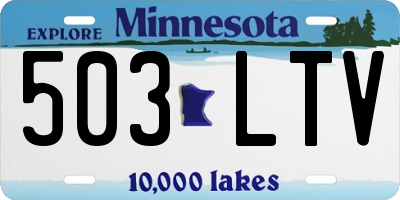 MN license plate 503LTV