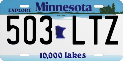 MN license plate 503LTZ