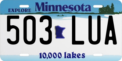 MN license plate 503LUA