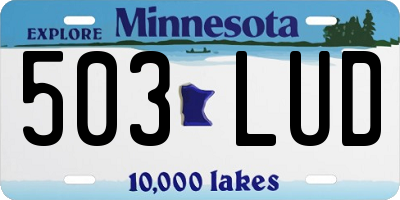 MN license plate 503LUD