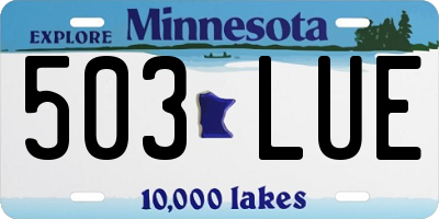 MN license plate 503LUE