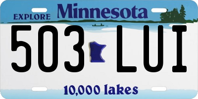 MN license plate 503LUI