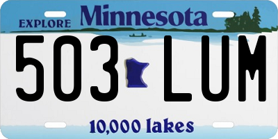 MN license plate 503LUM