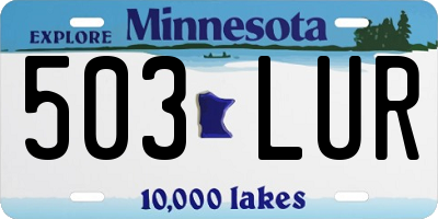 MN license plate 503LUR