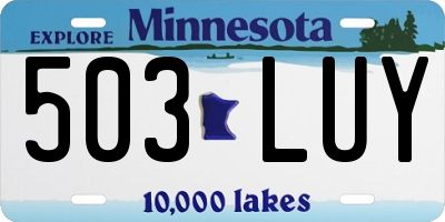 MN license plate 503LUY