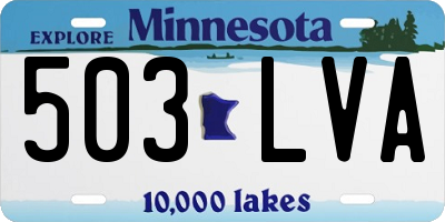 MN license plate 503LVA