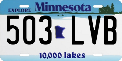MN license plate 503LVB