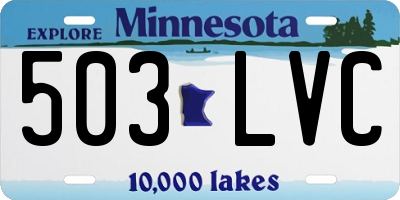 MN license plate 503LVC