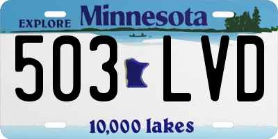 MN license plate 503LVD
