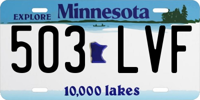 MN license plate 503LVF