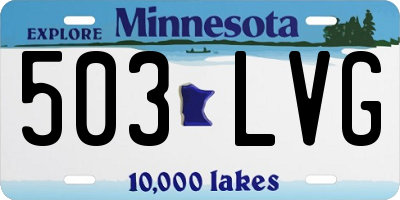 MN license plate 503LVG