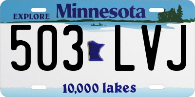 MN license plate 503LVJ