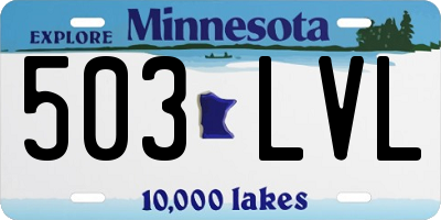 MN license plate 503LVL