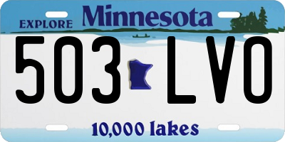 MN license plate 503LVO