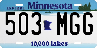 MN license plate 503MGG