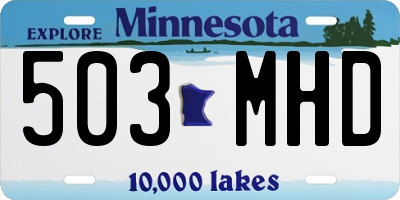 MN license plate 503MHD