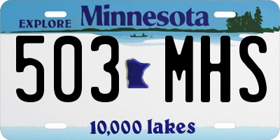 MN license plate 503MHS