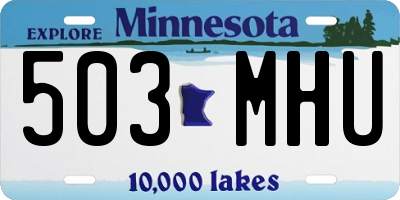 MN license plate 503MHU