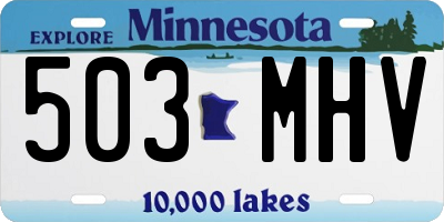 MN license plate 503MHV
