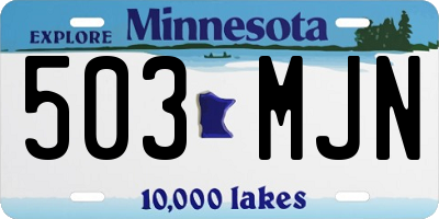 MN license plate 503MJN