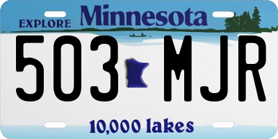 MN license plate 503MJR
