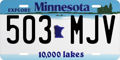MN license plate 503MJV