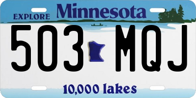 MN license plate 503MQJ
