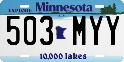MN license plate 503MYY