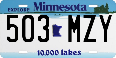 MN license plate 503MZY