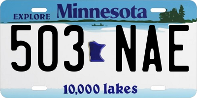 MN license plate 503NAE